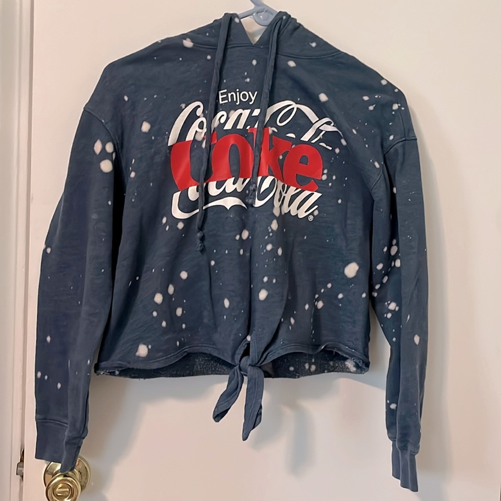 Coca Cola crop top hoodie